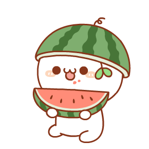 椰奶吃瓜表情包gif,表情包GIF里的夏日风情